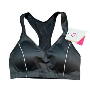 Moving Comfort Vixen XS C/D Sports Bra Black White 30CD-32C New